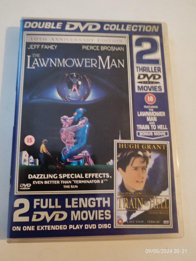 Preview of the first image of 2 movies dvd lawnmower man train yo hell.