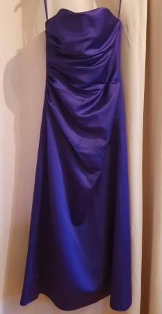 Image 1 of Purple Prom Bridesmaid Corset Back Strapless Dress size 12