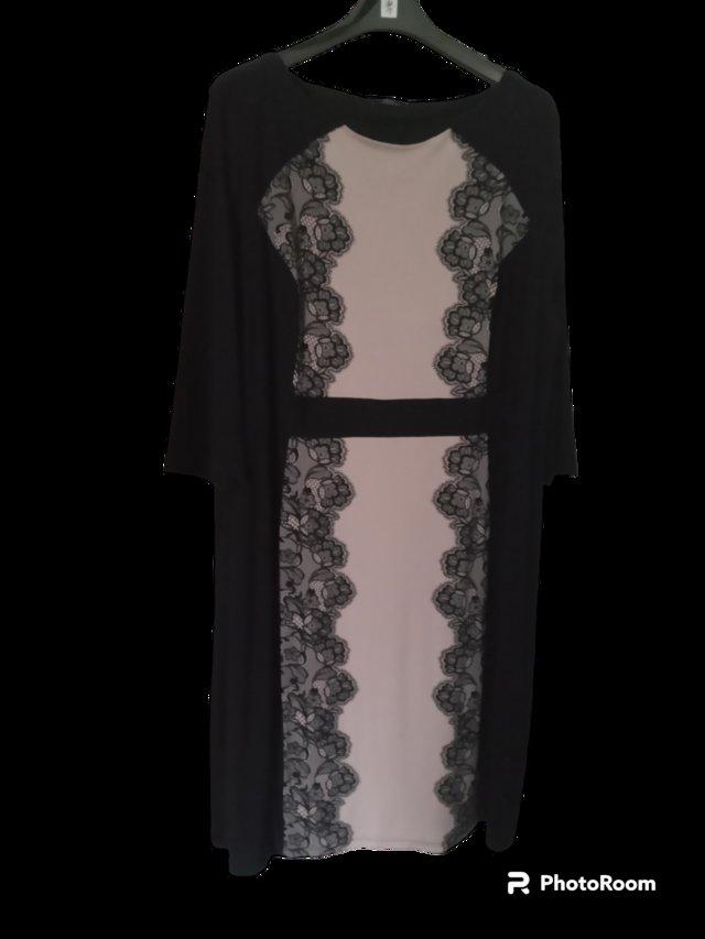 Preview of the first image of Black Lace Bodycon Dress 24 Bon Marche.