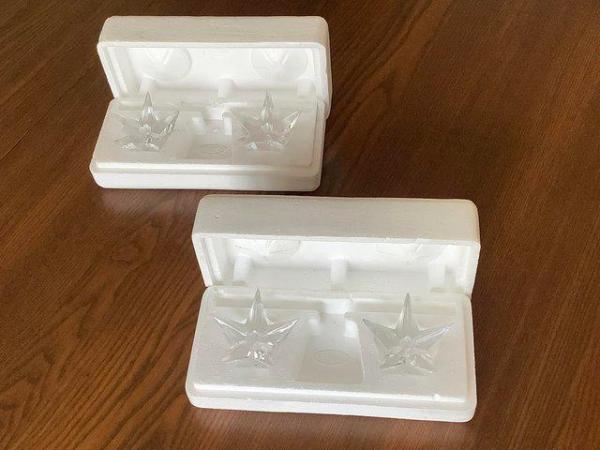 Image 2 of 4 Glass Star Candle Holders7 cm (W) x 5 cm (H) Used.