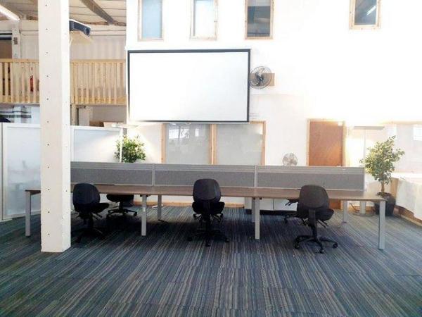 Image 3 of Extra large office bench/pod desk/table wood finish