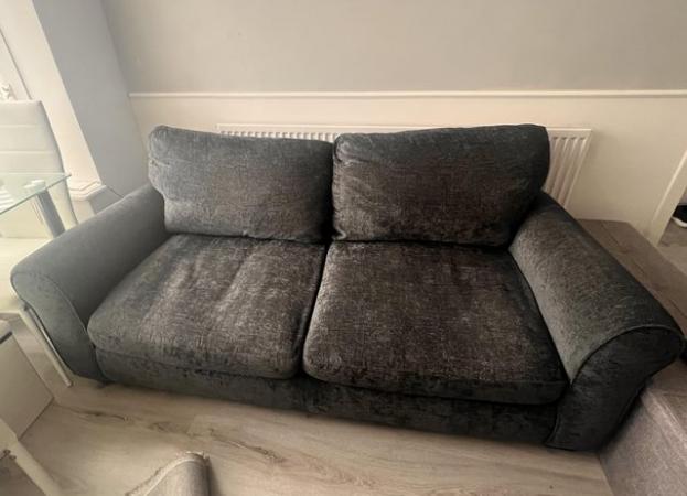 Image 1 of Argos Tammy charcoal grey 3 seater sofa