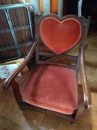 Image 1 of Chair, Oak and Velvet, beautiful