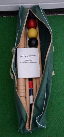 Image 1 of Croquet Set for four players . Half size .