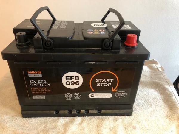 Image 1 of Car battery NEW EFBO96 STOP/START