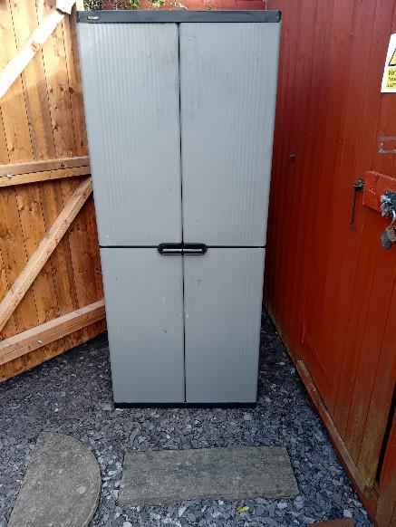 Preview of the first image of garage cupboard! for sale .In good condion great for storage.