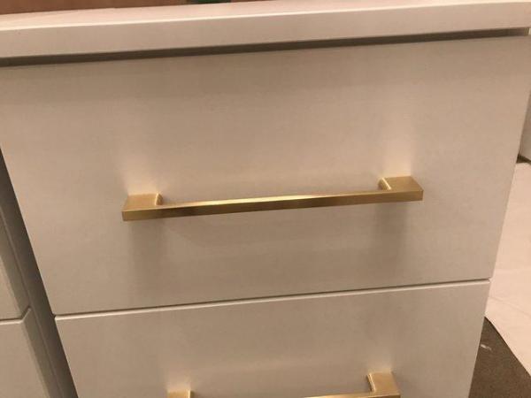 Image 2 of 16 x BRUSHED BRASS CABINET HANDLES