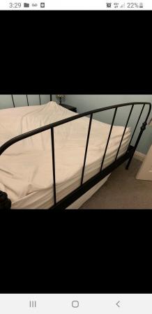Image 2 of Ikea queen size cast iron metal bed frame