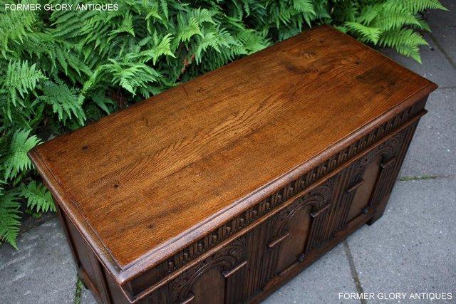 Image 78 of A TITCHMARSH & GOODWIN CARVED OAK BLANKET CHEST BOX TRUNK