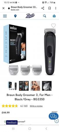 Image 3 of BRAUN BODY GROOMER 3 FOR MEN BLCK
