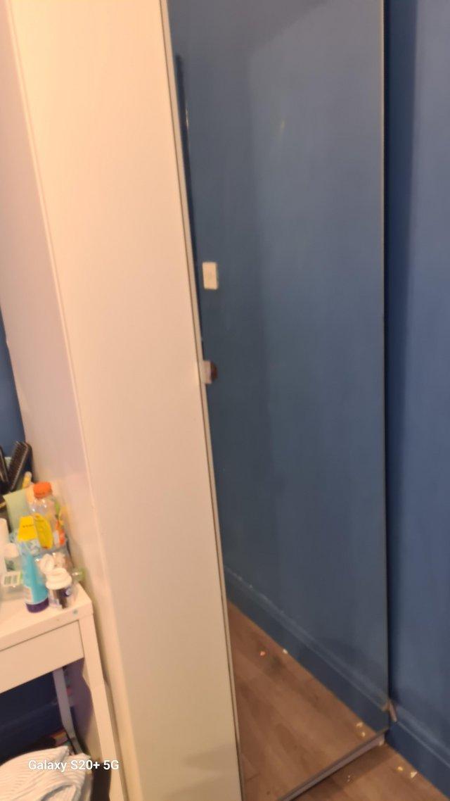 Preview of the first image of Ikea wardrobe with mirror (inside tray and drawers).