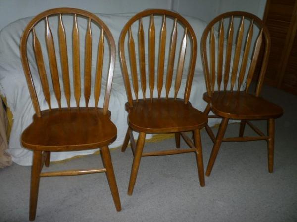 Image 1 of Natural wood Dining chairs