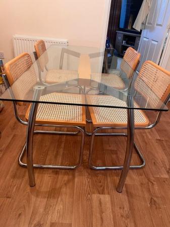 Image 1 of Glass dining table for sale