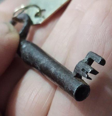 Image 3 of Small Brass Key Ring Tab & Key