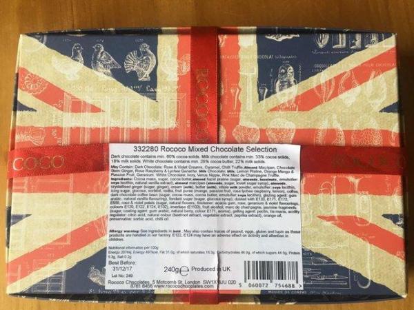 Image 2 of Rococo Chocolates Union Jack Box + ribbon - no chocolates!