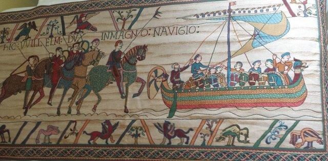 Image 1 of Bayeux Tapestry Wall Hanging - Never Hung