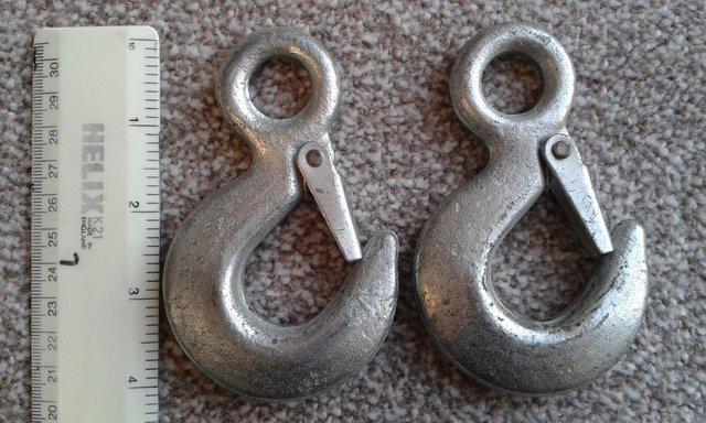 Preview of the first image of 2Used BZP Steel Spring marine Safety Hooks.