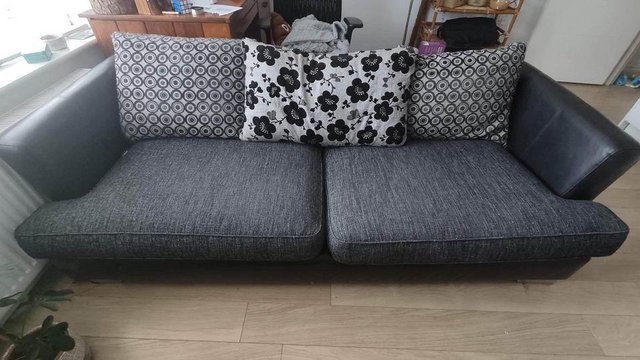 Image 2 of DFS Monochrome colour 4 seater sofa