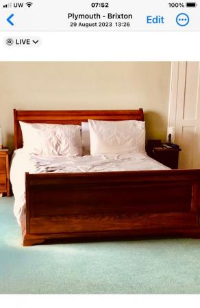 Image 1 of King Size Sleigh Bed Solid wood