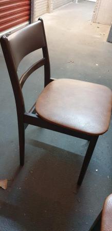 Image 2 of Danish style / retro mid century dining chairs x 4