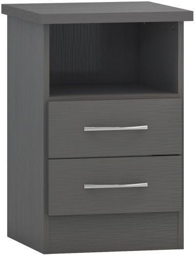 Preview of the first image of Nevada 2 drawer bedside in grey.