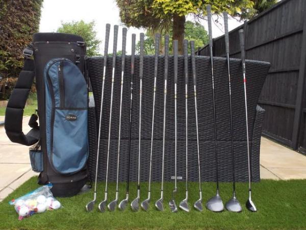 Image 1 of Mens Right Handed RAM XLT Golf Club Set + Ram Stand Bag