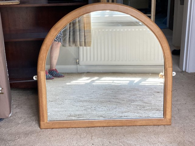 Preview of the first image of Vintage mirror with oak frame.