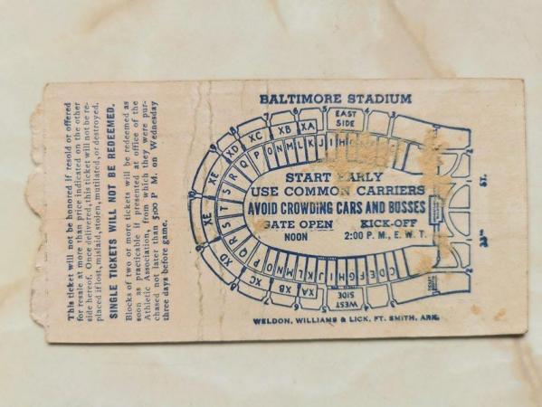 Image 2 of 1944 NOTRE DAME vs NAVY Football ticket (US)
