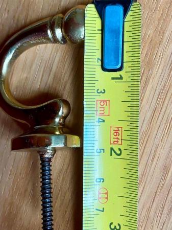 Image 2 of Heavy Duty Decorative Solid Brass Hooks With Ball End (12)