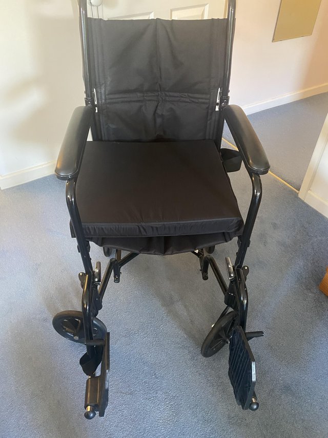 Preview of the first image of Folding Wheelchair with removable cushion.