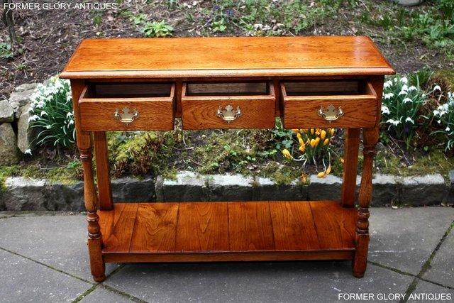 Image 46 of SOLID OAK HALL LAMP PHONE TABLE SIDEBOARD DRESSER BASE STAND