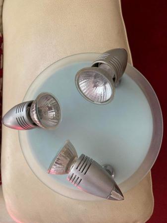 Image 1 of Glass ceiling light with 3 adjustable lights
