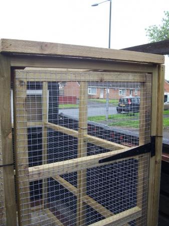 Image 6 of CATTERY 6' H X 6' W X 6' L 2"X 2" FRAME TANALISED WOOD 19g G
