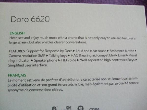 Image 3 of New Doro 6620 Tesco/02 Mobile Red Flip Phone
