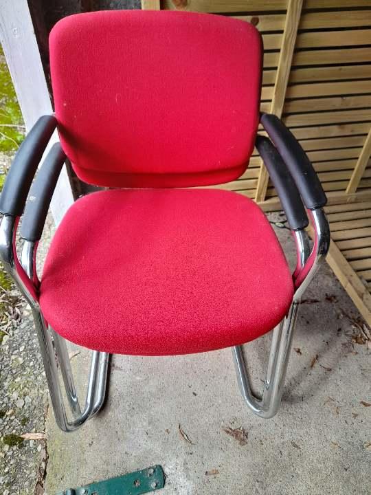 Preview of the first image of 2 Red Desk Chairs for home office.