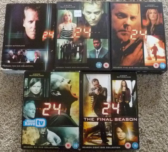 Preview of the first image of 24, with Kiefer Sutherland, 5 DVD Boxsets.
