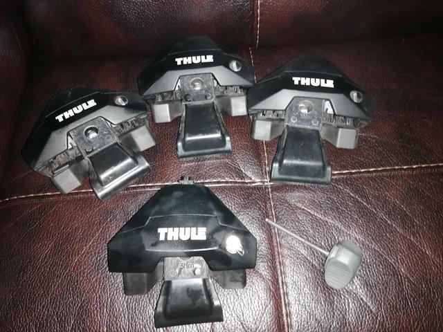 Preview of the first image of Thule EvoClamp Footpack 7105 and Thule Fitting Kit 5134.