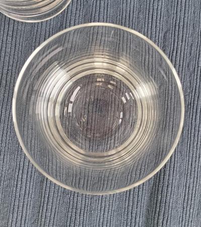 Image 3 of Set of 3 Plain Glass Whiskey Tumblers.  Vintage.