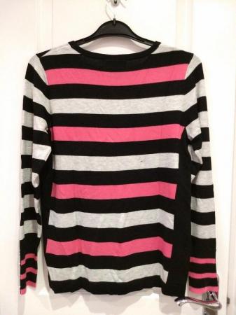 Image 6 of New Wallis Multicoloured Knit Jumper Size 12 Black Pink Grey