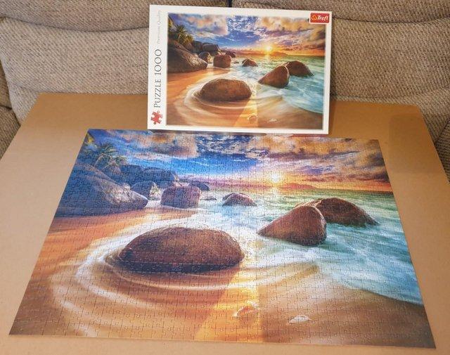 Preview of the first image of 1000 PIECE JIGSAW CALLED SAMUDRA BEACH, INDIA, by TREFL..