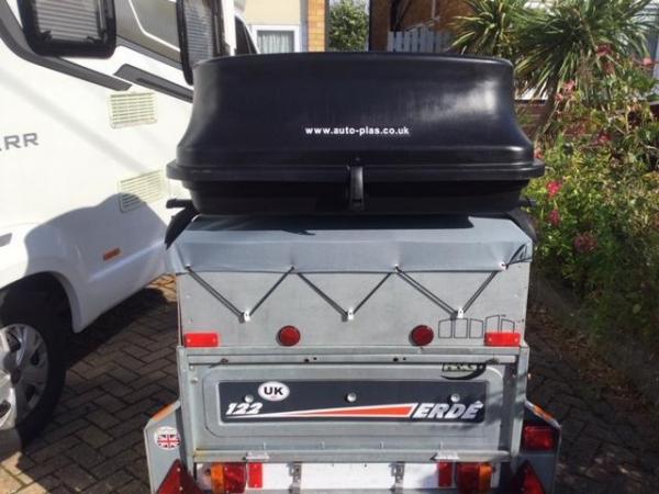 Image 1 of ERDE 122 TRAILER with Top Box & Cycle Rack - Price Reduced