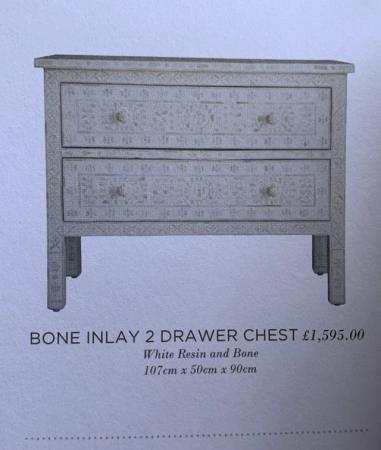 Image 2 of Bone Inlay Chest of Drawers