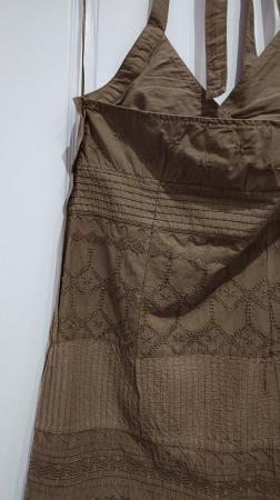 Image 15 of New NEXT Brown Halter Dress Size 12