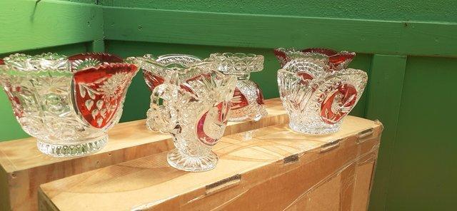 Image 2 of 6pieces Hofbauer red bird hand carvedpieces(german)
