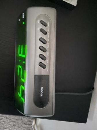 Image 1 of Bedside Alarm Clock Bedside Alarm Clock in green LED as new