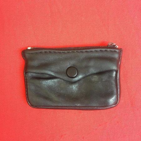 Image 2 of Vintage black leather coin/key purse.  Happy to post.