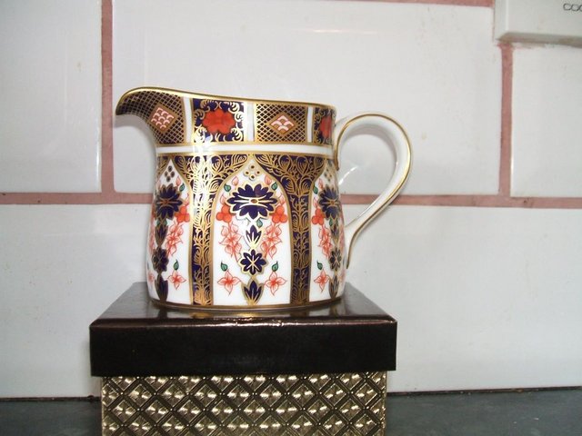 Preview of the first image of Royal Crown Derby Creamer / Milk Jug Jug In Old Imari..