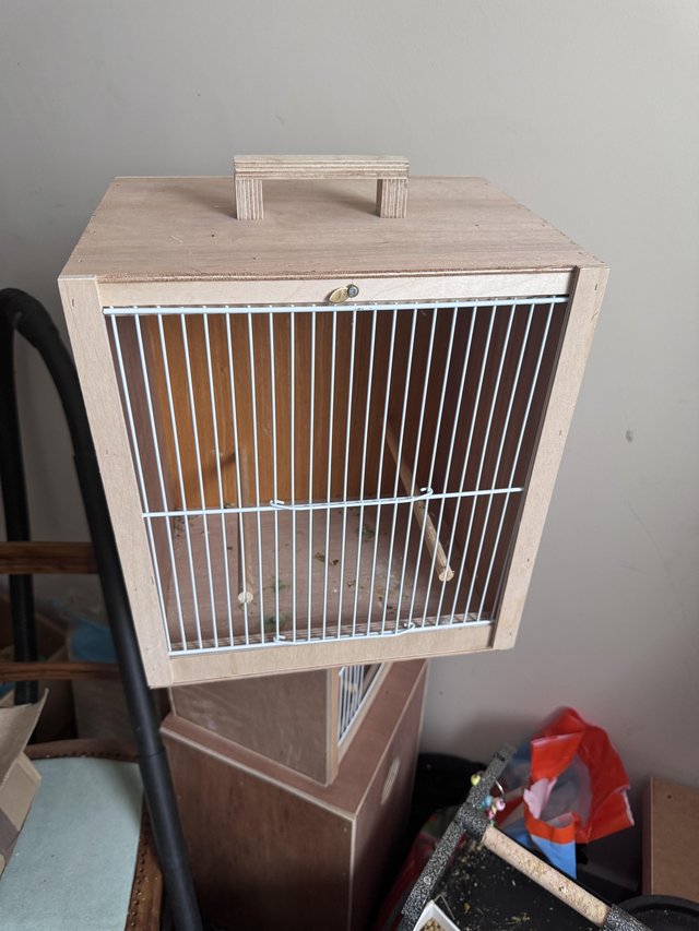 Preview of the first image of Wooden travelling bird cages.