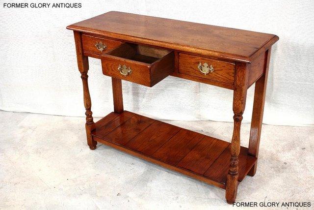 Image 33 of SOLID OAK HALL LAMP PHONE TABLE SIDEBOARD DRESSER BASE STAND
