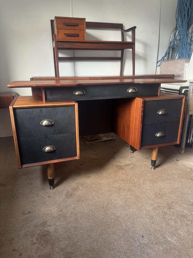 Preview of the first image of 1950s G-Plan Mid-Century Modern Executive Desk.
